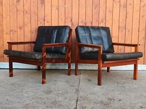 Capella Chair Vintage 60er Danish Rosewood Easy Chair Illum Wikkels 1 2