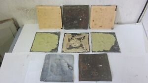 8 Antique Victorian Tin Ceiling Tiles 6 X 6 Assorted Styles And Colors