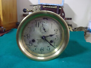 Antique Original Kelvin White Co Seth Thomas Ships Bell Clock Runs Fine