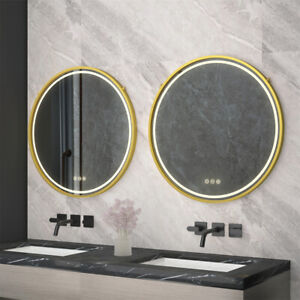 Wisfor Led Bathroom Mirror Adjustable 3 Color Anti Fog Mirror Aluminum Framed