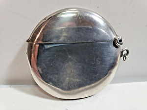 Vintage 1912 Sterling Silver 925 Uk Hallmark Round Match Safe Vesta Case 15g