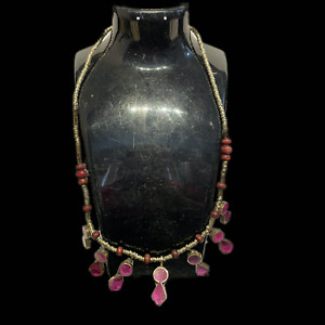 Ancient Near Eastern Pink Stone Necklace 5 