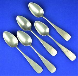Antique German 800 Silver Bright Cut Spoons 5 77 7 Grams 800 Silver 5 3 8 