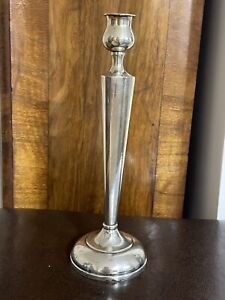 Antique Victorian Sterling Silver Candlestick 9 5 Tall Slim Elegant