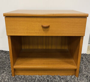 Danish Mcm Modern Teak Nightstand End Table Cabinet With Drawer By Fbj Mobler