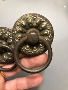 Amazing Rare Victorian Bronze Brass Craftsman Eastlake Drop Antique Per Piece