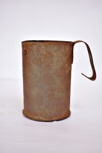 Antique Iron Grain Measure Measurement Paili Pot Scoop Scale Hand Crafted Old F2