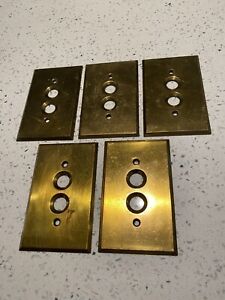 Antique Arrow Push Button Switch Brass Cover Plate 5