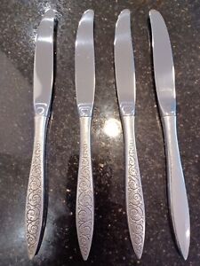 Vintage Wallace Spanish Lace Sterling Silver 925 Modern Knife 9 25 Set Of 4