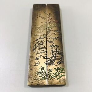 China Brass Paperweight Handcraft Bronze Paperweight Flower Boy