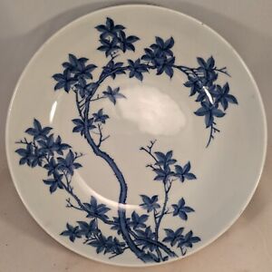 Antique Japanese Blue White Nabeshima Porcelain Bowl Momiji Maple Leaves 8 25 