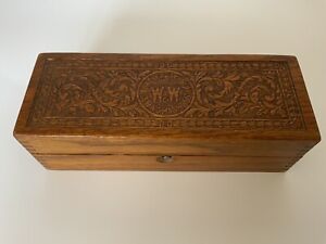 Antique Wheeler Wilson Sewing Wooden Box Euc