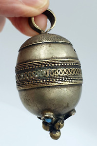Antique White Metal Indian Tribal Amulet Rare Attractive Piece