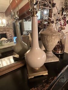 Vintage Mid Century Modern Mcm Glazed Ceramic Art Pottery Table Desk Lamp