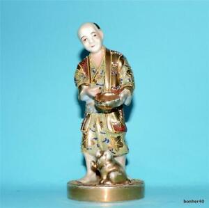 Japanese Porcelain Antique Figural Men Satsuma Immortal Scholar