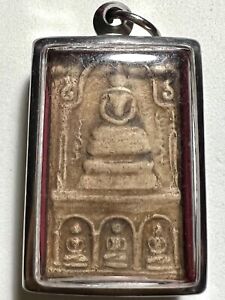 Phra Somdej Lp Rare Old Thai Buddha Amulet Pendant Magic Ancient Idol 53