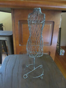 Vintage Antique Victorian Wire Mesh Doll Dress Form Manequin 11 3 4 Tall