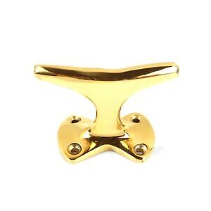 Small Solid Brass Cleat Hook Wall Mounted Boat Chock Nautical Towel Coat Hanger