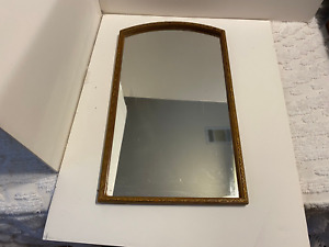 Vintage Arch Topped Framed Wall Mirror 16x9 5 Wood Frame Carved Decoration