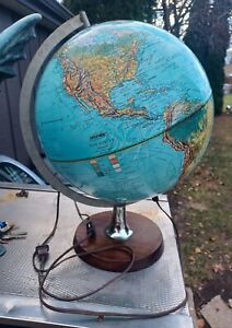Vintage Hammond Scan Globe A S Lighted Globe 1972 Mcm Illuminated Globe