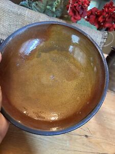 Antique Redware Plate Bowl Pennsylvania Lead Glaze