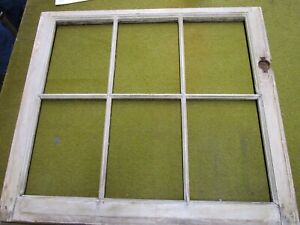 Vintage Wood Pegged Window Sash 31 1 2 Wide By 28 No Glass Greyish White