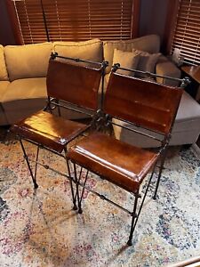 Ilana Goor Circa 1970 Set Of Two Bar Chairs 