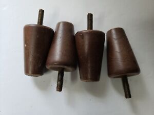 Vtg Set Of 4 Mid Century Modern Tapered Wooden 2 5 Replacement Legs