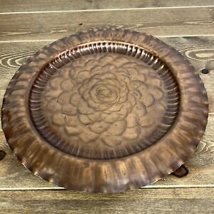 Craftsman Copper Arts And Crafts Charger Plate 901