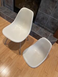 Herman Miller Charles Eames Side Shell Chair S White Authentic Fiberglass