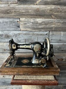 Vintage Jones Family Hand Crank Sewing Machine