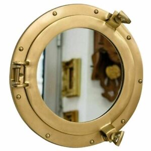 12 Maritime Brass Porthole Round Window Mirror Nautical Boat Ship Antique Piece