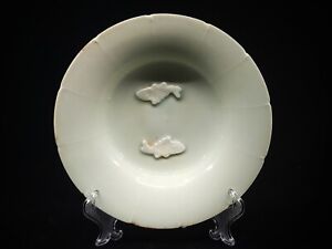 Chinese Monochrome Celadon Glaze Porcelain Plate
