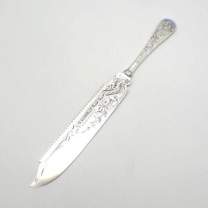 Aesthetic Bright Cut Cake Saw Gorham Sterling Silver Mono P