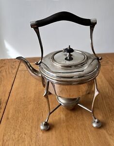 Epns Silver Plated 2 Pint Spirit Kettle On Stand 