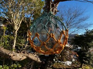 Large Netted Japanese Fishing Float With Sapphire Blue Seal Working Float