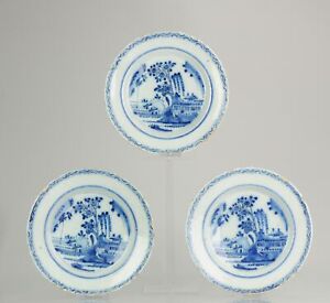Antique 18th C Dutch Delft Plate Charger Delftware Delft Blue Garden Ant 