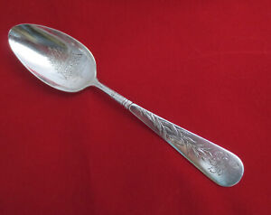 Antique Sterling Silver Spoon Asian Temple Pagoda Bowl Tiger Lily Handle 5 1 8 