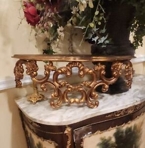Vintage Ornate Rococo Style Wall Shelf Hall Console Table Stand Atsonea Italy