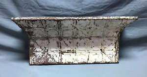 Architectural Destressed Embossed Reclaimed Tin Mantle Shelf Home Decor 434 23b