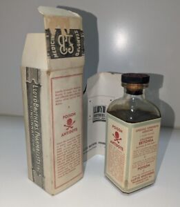 Antique Pharmaceutical Apothecary Poison Antidote Bottle Lloyd Brothers 