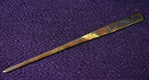 Japanese Antique Edo Era For Shirt Sword Tanto Blade Kogai Copper Sword Katana