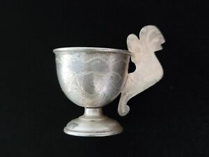 Rare Antique Imperial Russian Silver 84 Griffin Charka Cup Shot Vodka Handle Ru