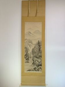 Hanging Scroll Japanese Art Painting Kakejiku Vintage Hand Paint Picture 969