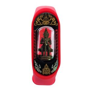 Thao Wessuwan Red Wristband Giant God Bracelet Talisman Thai Buddha Amulet