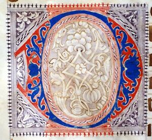 C 1520 Choir Psalter Lge Illuminated Manuscript Leaf Fine Puzzle Initial