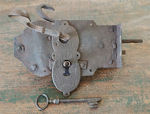 Rare Antique 18th 19th Century Pa German Moravian Hand Wrought Iron Door Latch