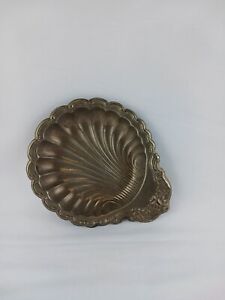 Vintage Sea Shell Clam Silverplate Candy Nut Dish Bowl