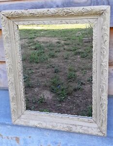 Antique Shabby Chic Victorian Gesso Gold Gilt Wall Hanging Mirror