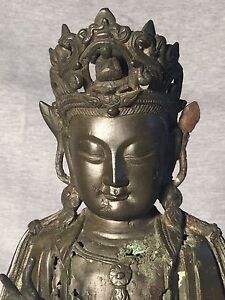Chinese Bronze Statue Of Buddha From Ming Dynasty 